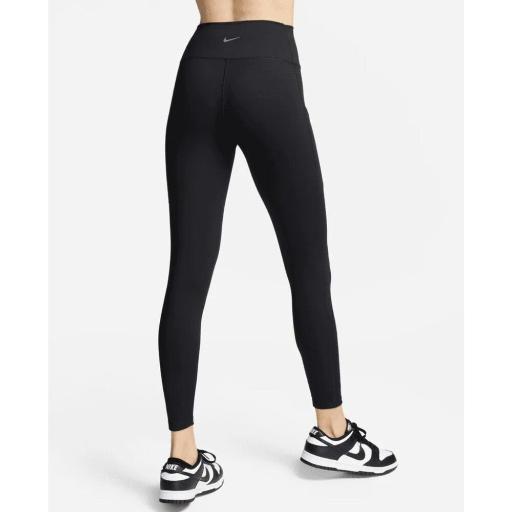 Nike One High-Waisted 7/8 Leggings Pockets Women’s Training Black Size Small NEW